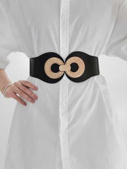 Alloy Buckle Elastic PU Belt Carauana Store