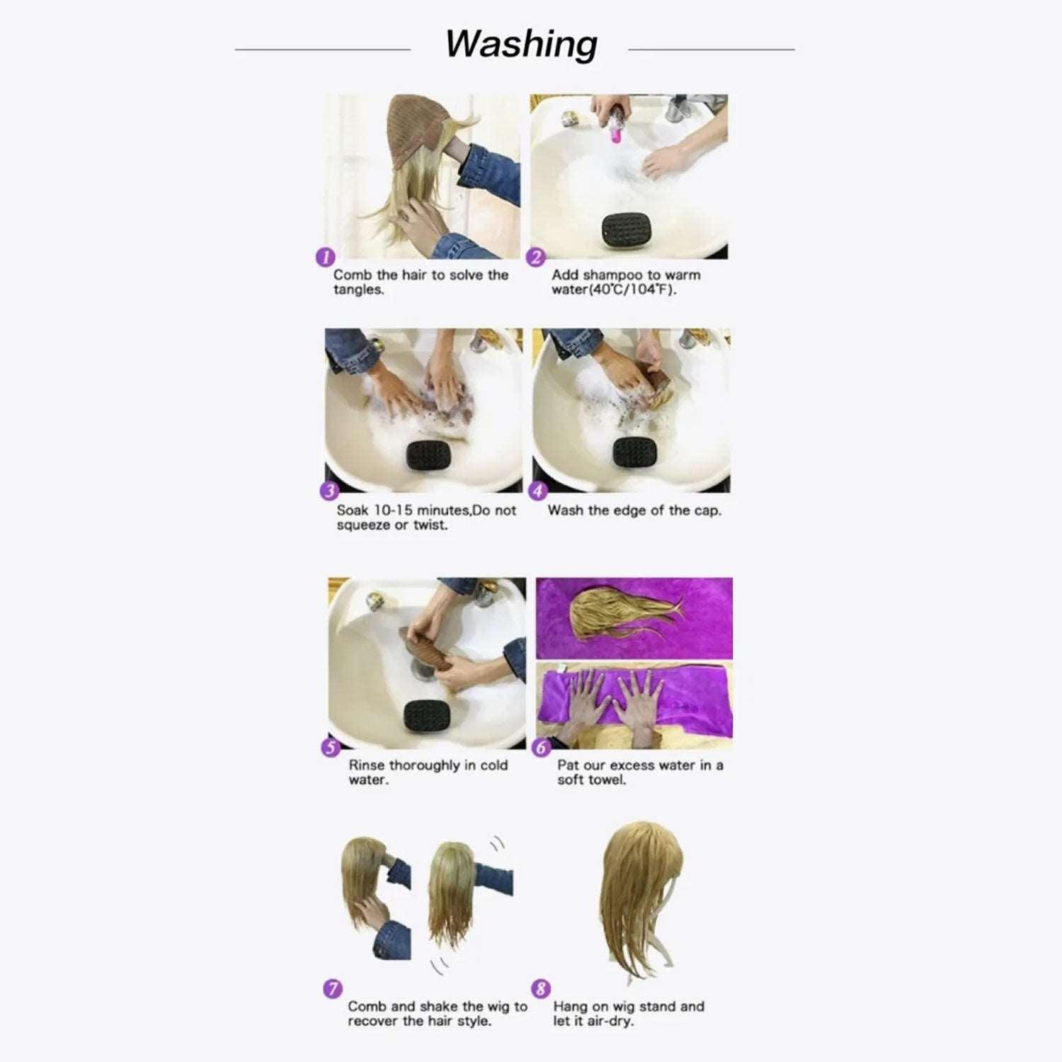 13*3" Lace Front Wigs Synthetic Long Straight 24" 130% Density Carauana Store