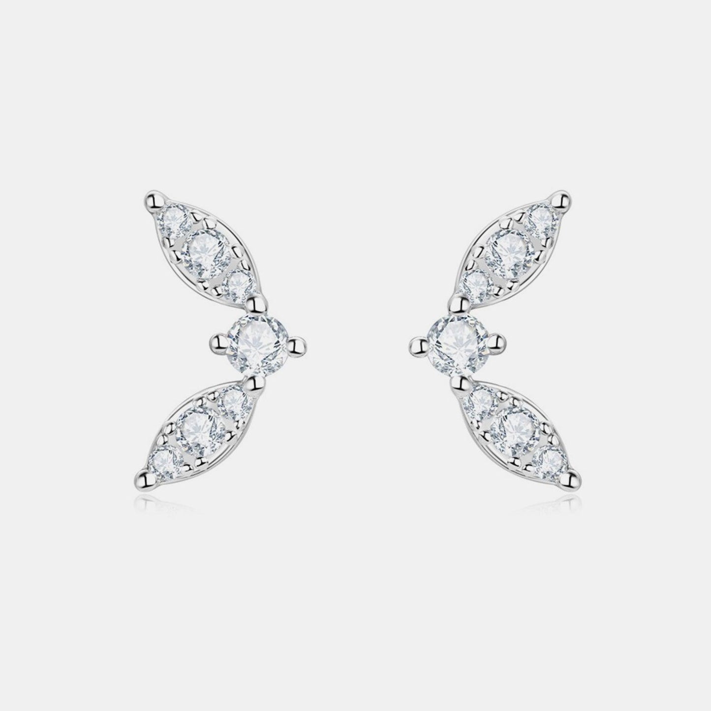 Moissanite 925 Sterling Silver Stud Earrings CaRaUaNa Fashion