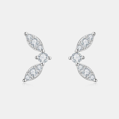 Moissanite 925 Sterling Silver Stud Earrings CaRaUaNa Fashion
