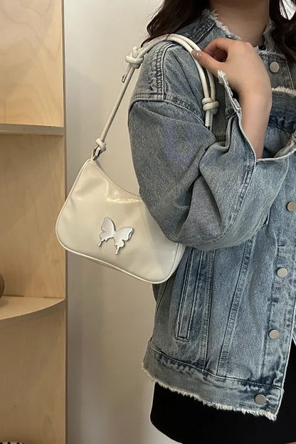 Butterfly PU Leather Knotted Strap Shoulder Bag Carauana Store