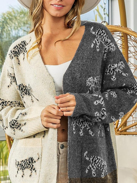 Open Front Cardigan with Pockets Carauana Store