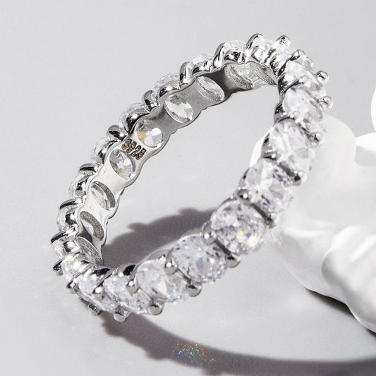 Inlaid Zircon 925 Sterling Silver Ring Carauana Store