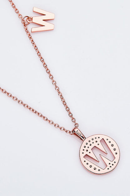 Moissanite U to Z Pendant Necklace Carauana Store