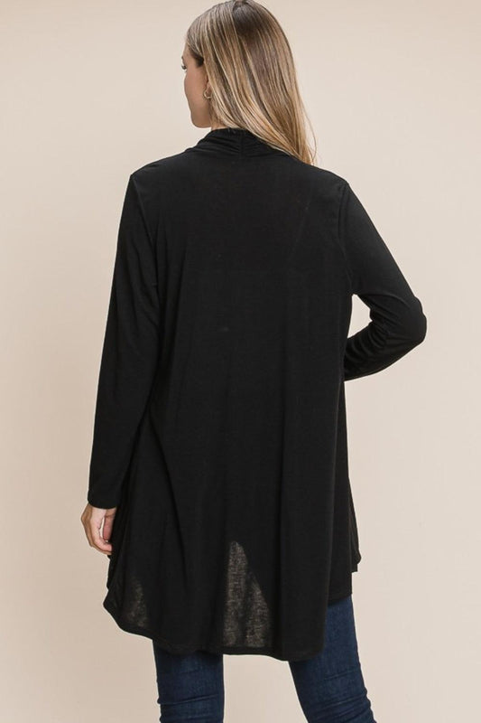 BOMBOM Open Front Long Sleeve Cardigan Carauana Store
