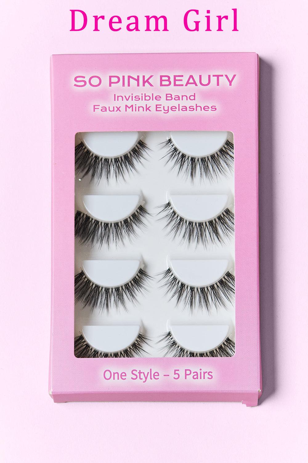 SO PINK BEAUTY Faux Mink Eyelashes 5 Pairs Carauana Store