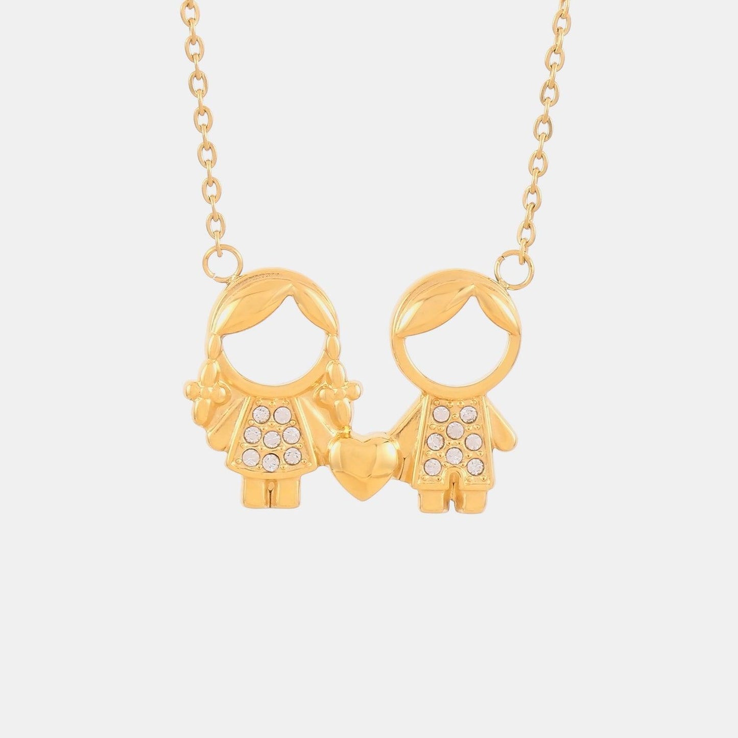 Pendant Rhinestone Stainless Steel Necklace CaRaUaNa Fashion