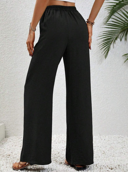 Wide Leg Drawstring Pants Carauana Store