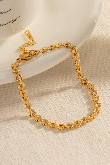 Heart Chain Lobster Clasp Bracelet Carauana Store