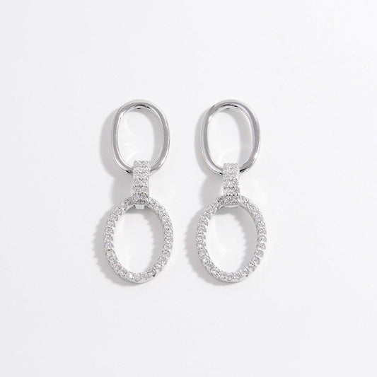 Zircon 925 Sterling Silver Dangle Earrings Carauana Store