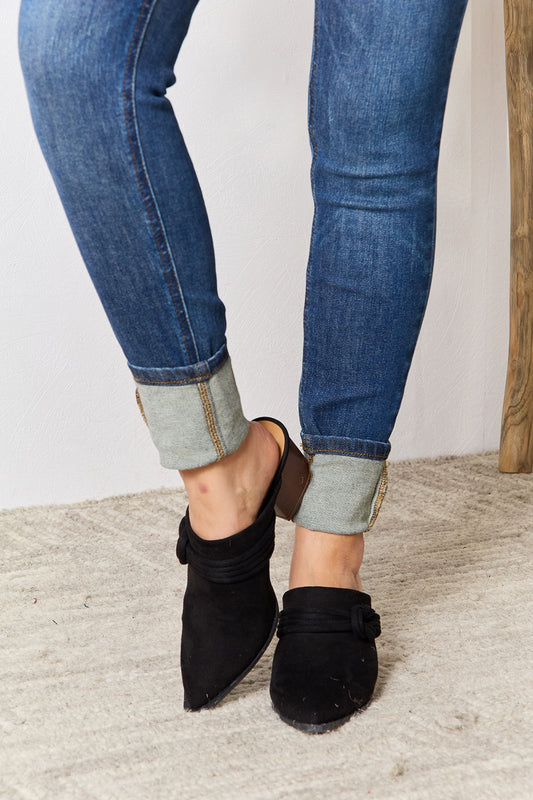 East Lion Corp Pointed-Toe Braided Trim Mules Carauana Store