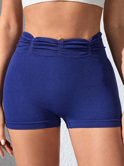 Ruched High Waist Active Shorts Carauana Store