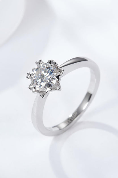 925 Sterling Silver Solitaire Moissanite Ring Carauana Store