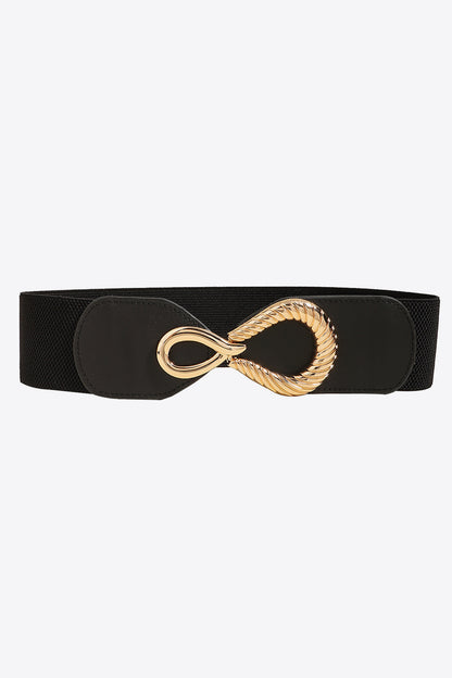 Ribbed Alloy Buckle Elastic Belt Carauana Store