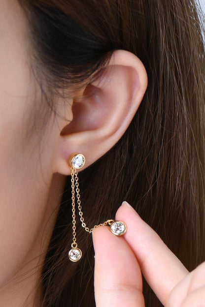 2.6 Carat Moissanite 925 Sterling Silver Earrings Carauana Store