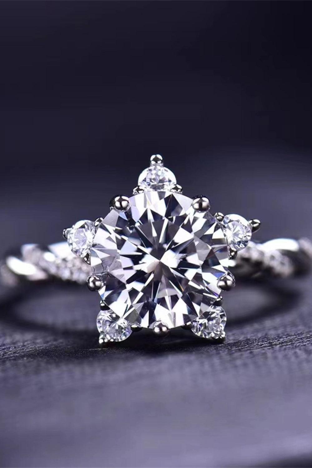 3 Carat Moissanite Twisted Ring Carauana Store