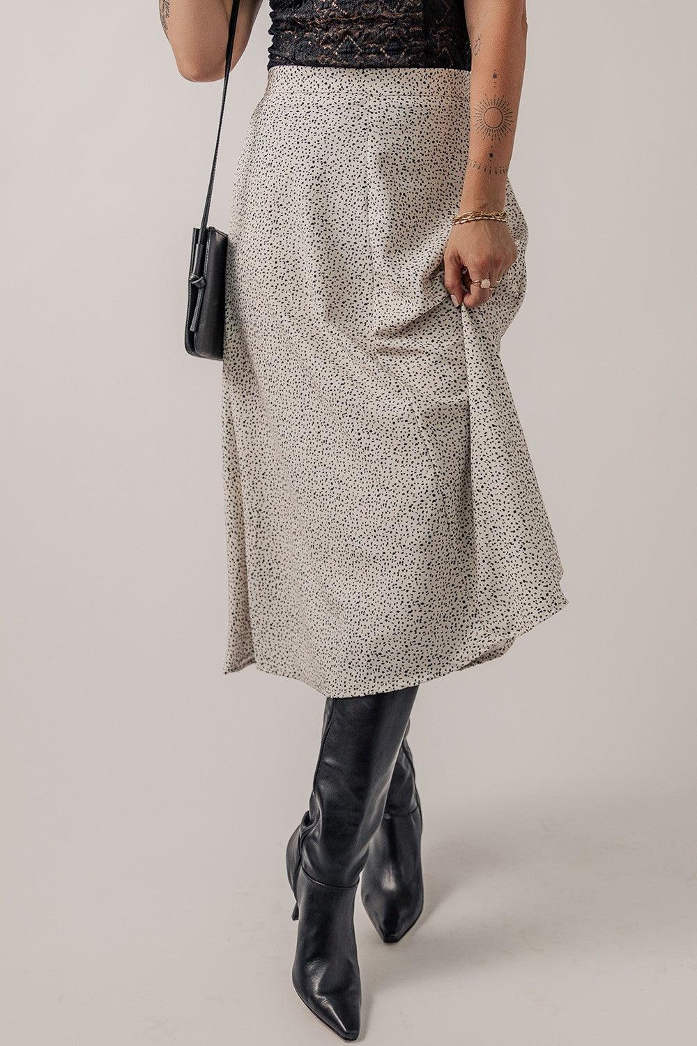 Speckle High Waist Midi Skirt Carauana Store