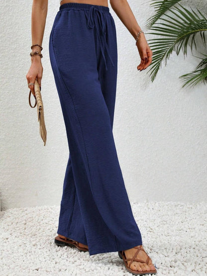 Wide Leg Drawstring Pants Carauana Store