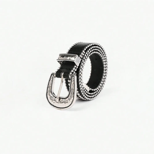 Studded Rhinestone PU Leather Belt Carauana Store