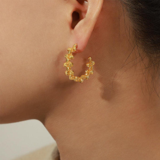 Titanium Steel C-Hoop Earrings Carauana Store