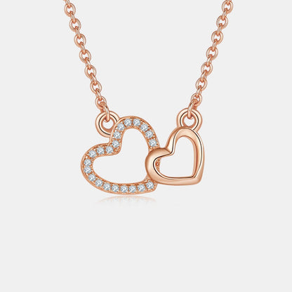 Moissanite 925 Sterling Silver Heart Necklace Carauana Store
