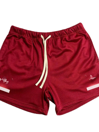 Men's Plus Size Graphic Drawstring Active Shorts