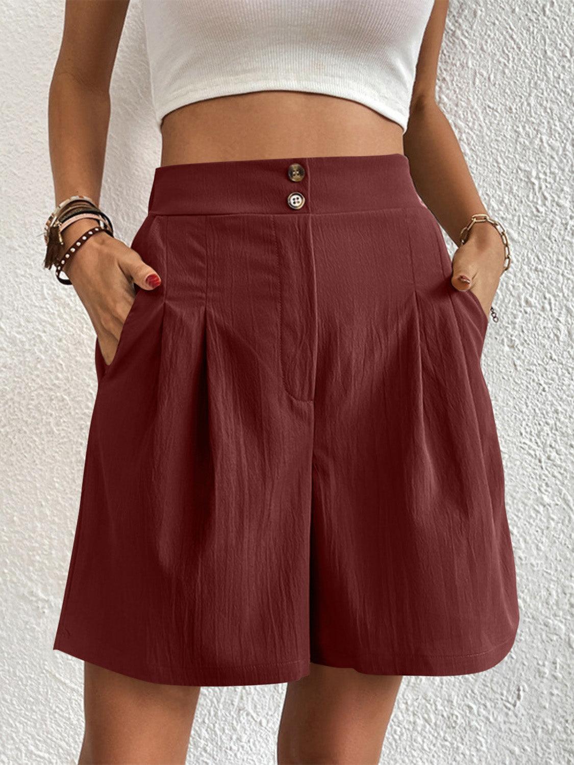 High Waist Shorts with Pockets Carauana Store