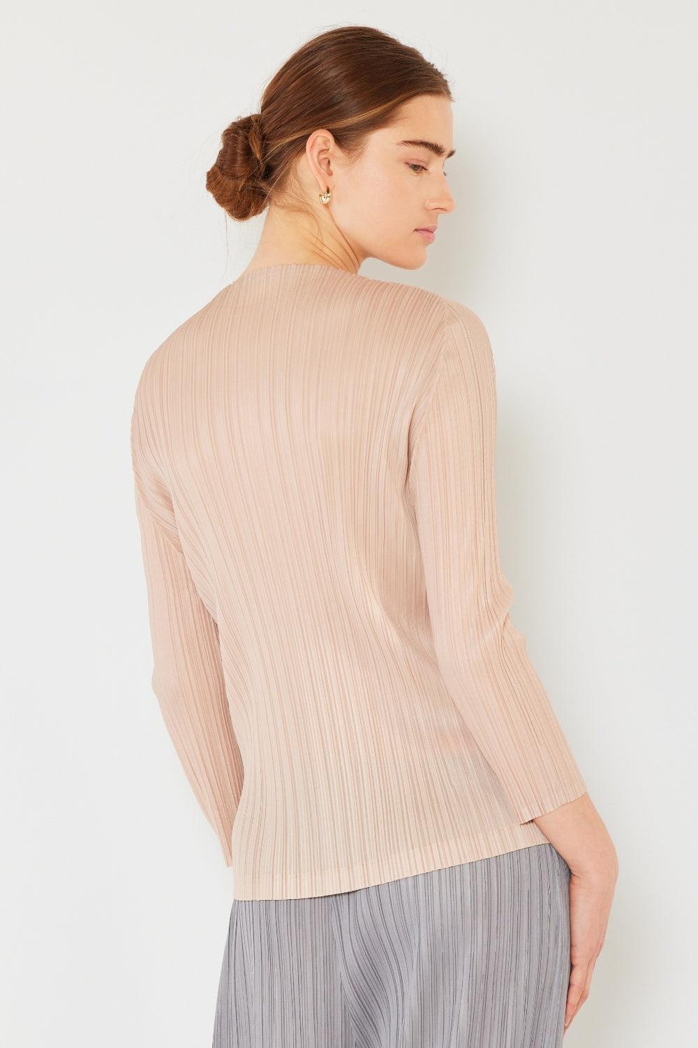 Marina West Swim Pleated Long Sleeve Boatneck Top Carauana Store