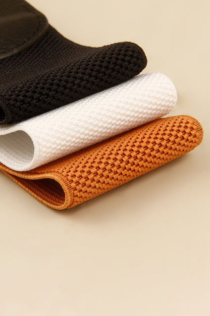 Ribbed Alloy Buckle Elastic Belt Carauana Store