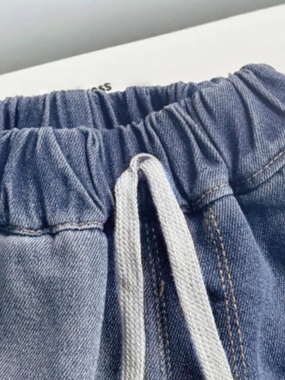 Collared Neck Button Up Top and Shorts Denim Set CaRaUaNa Fashion