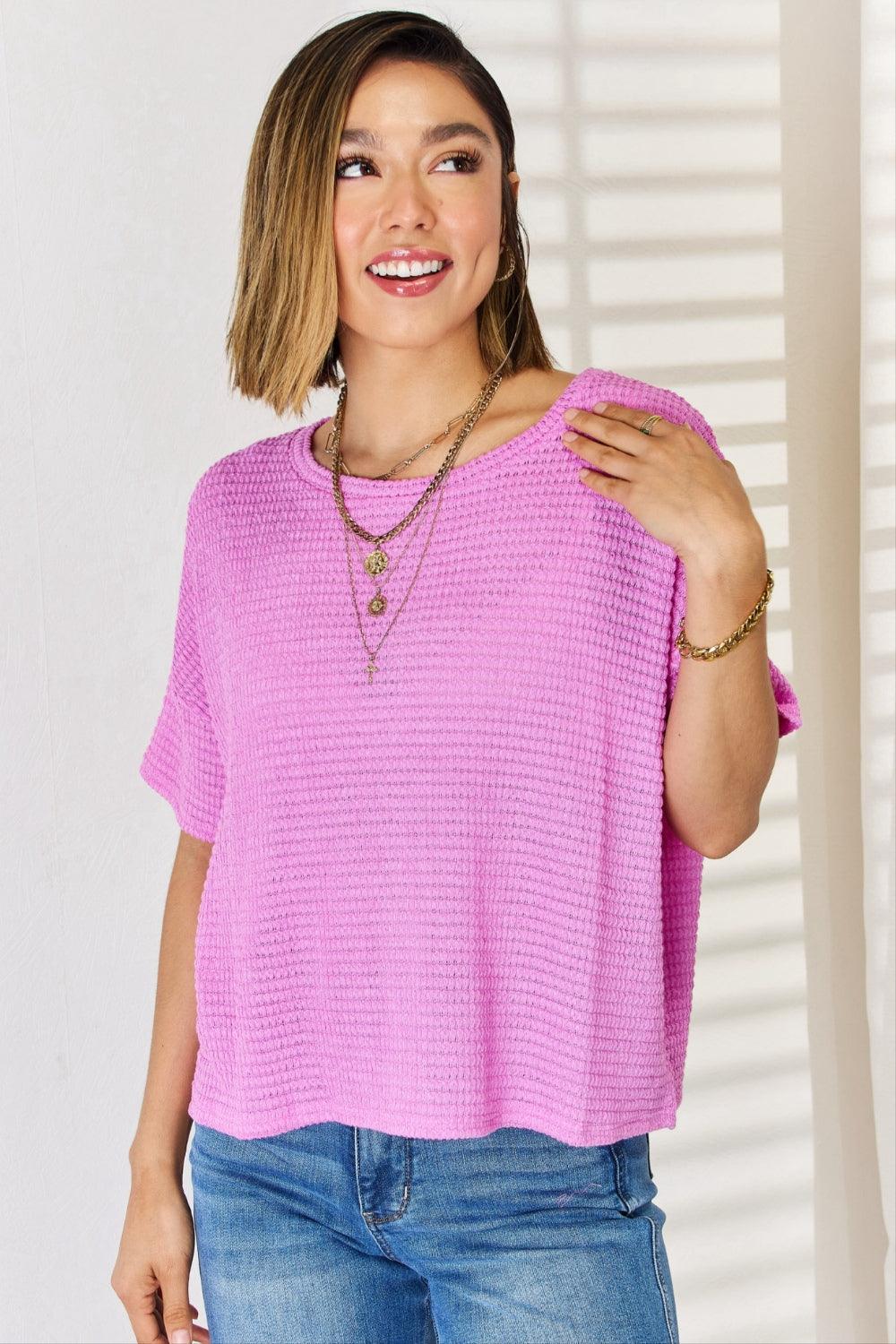 Zenana Full Size Round Neck Short Sleeve Top Carauana Store
