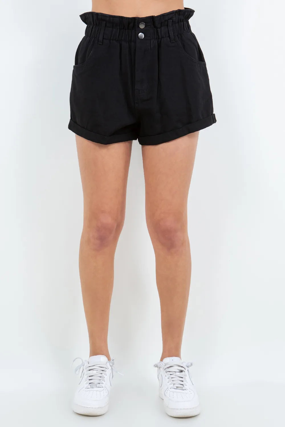 American Bazi High Waist Paper Bag Shorts Carauana Store