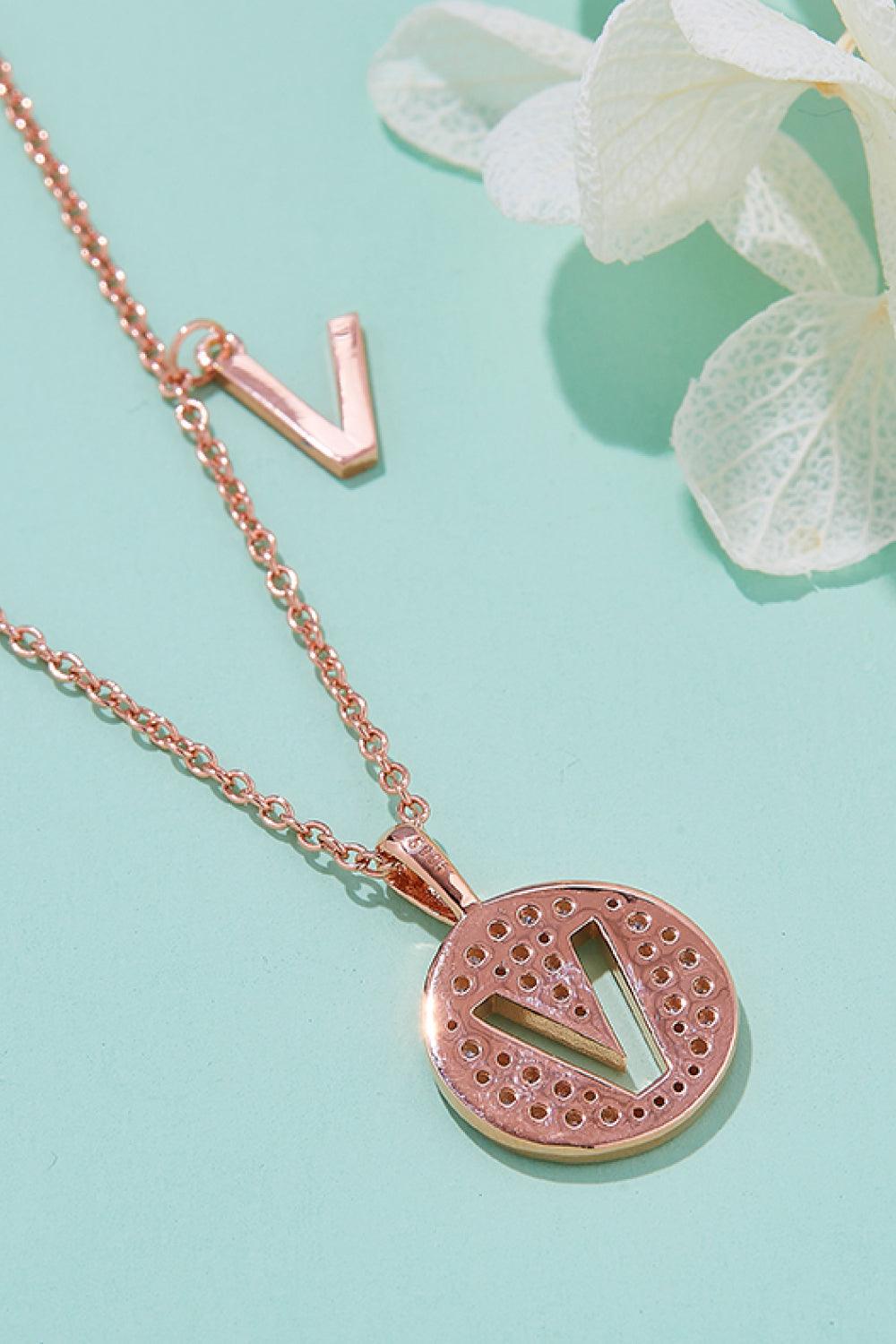 Moissanite U to Z Pendant Necklace Carauana Store