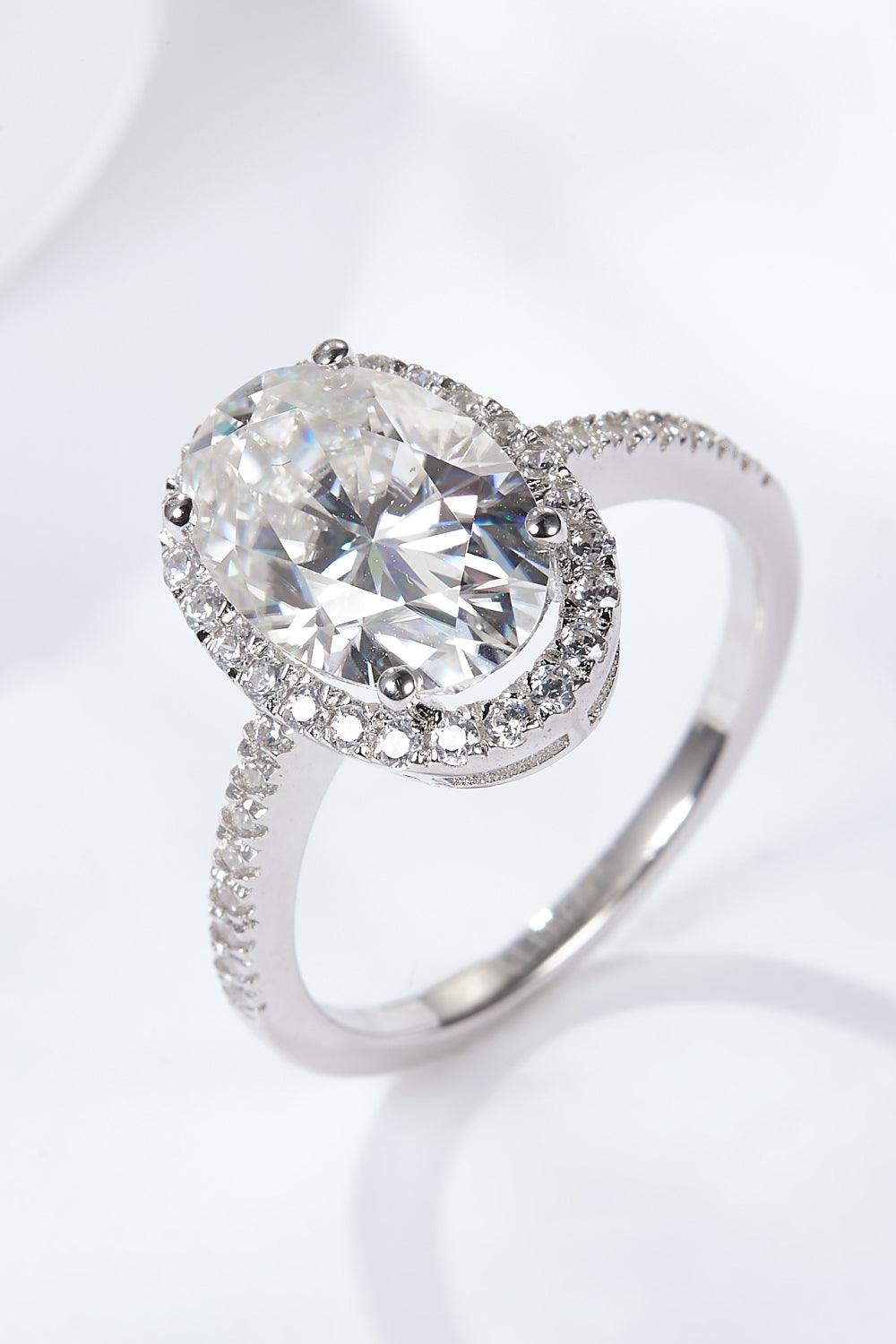 4.5 Carat Moissanite Halo Ring CaRaUaNa Fashion