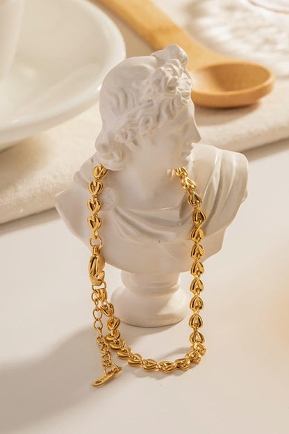 Heart Chain Lobster Clasp Bracelet Carauana Store