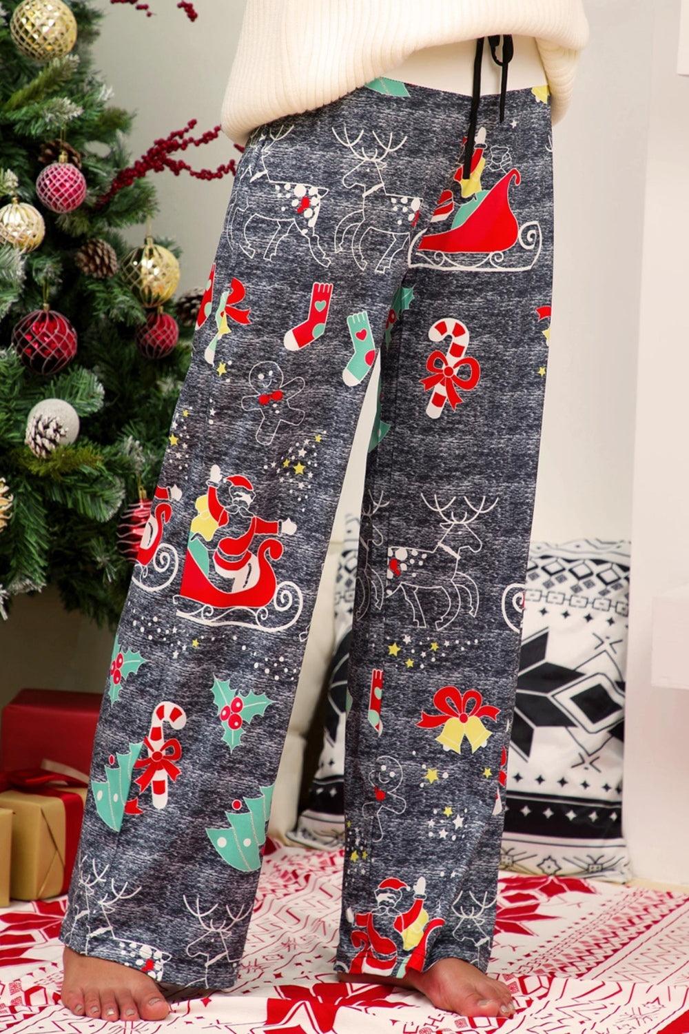 Christmas Straight Leg Pants CaRaUaNa Fashion