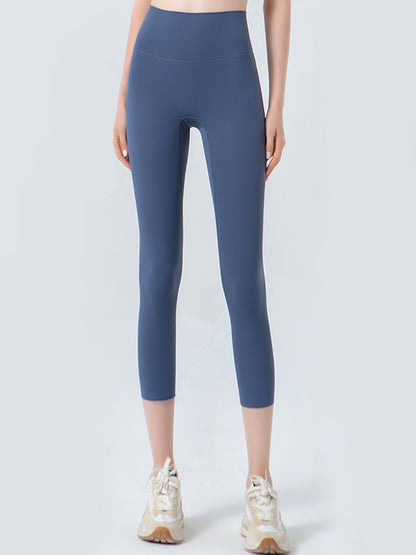 Wide Waistband Cropped Sports Leggings Carauana Store