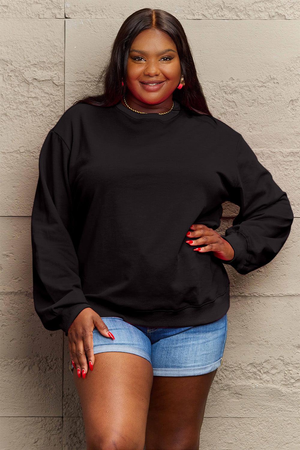 Simply Love Full Size IF I'M TOO MUCH THEN GO FIND LESS Round Neck Sweatshirt Carauana Store
