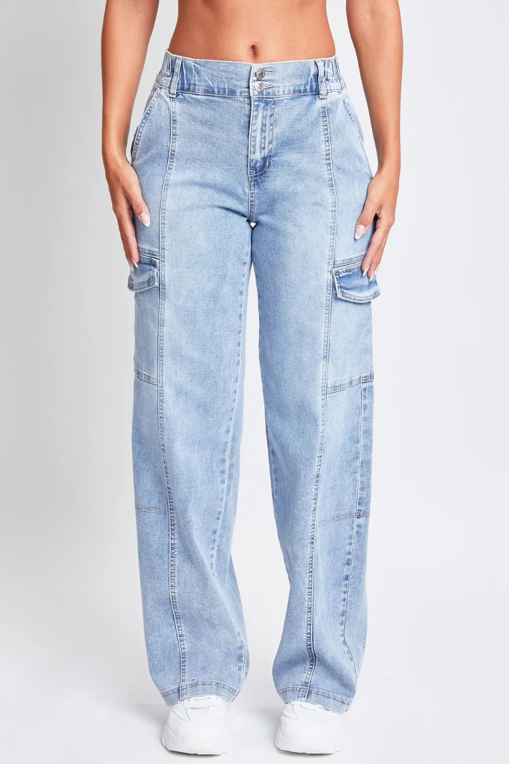 YMI Jeanswear High-Rise Straight Cargo Jeans Carauana Store