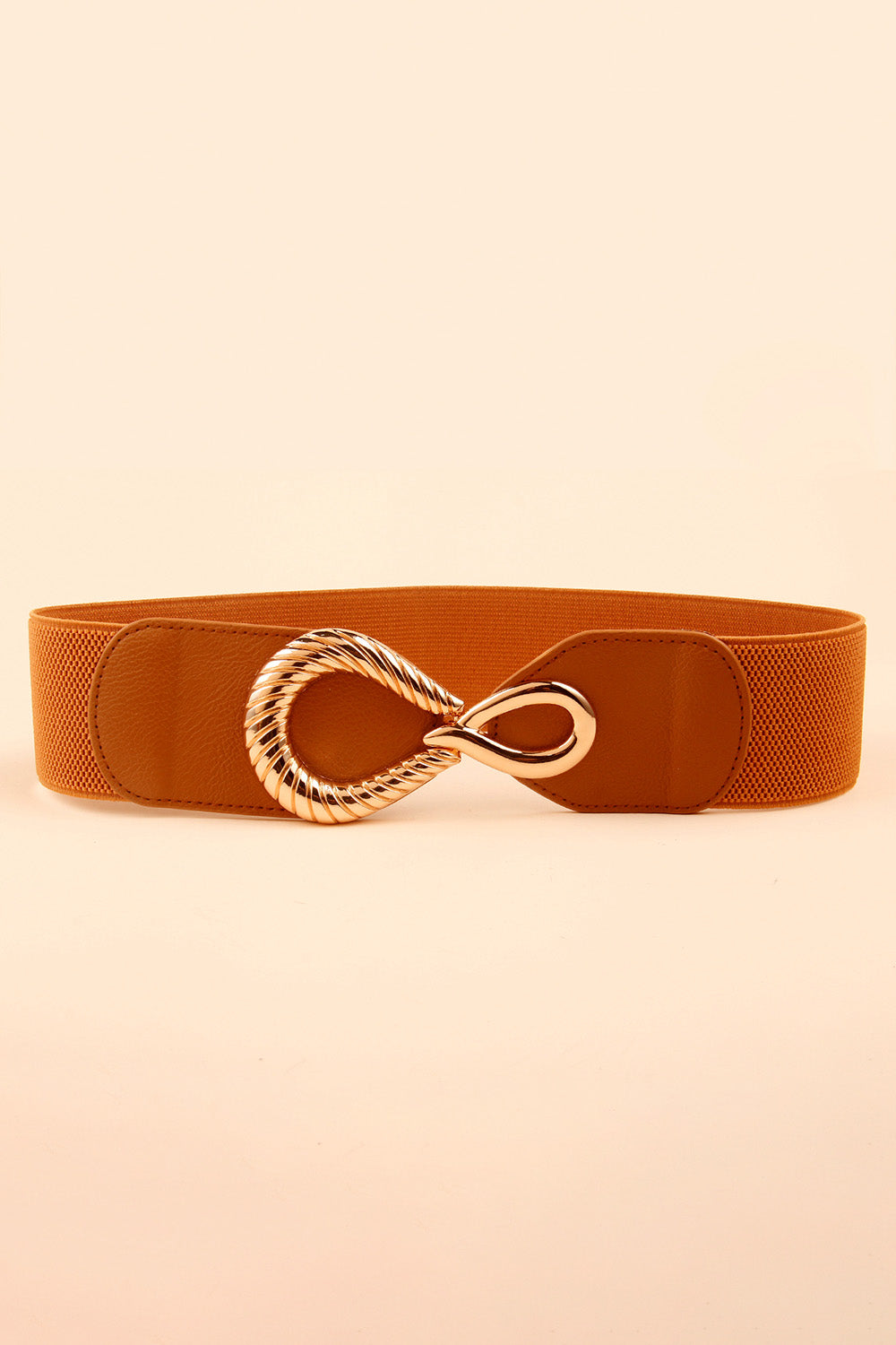 Ribbed Alloy Buckle Elastic Belt Carauana Store