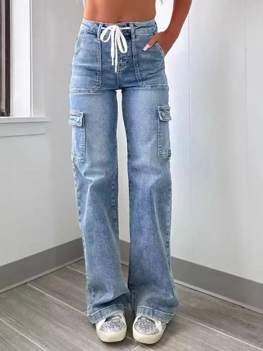 Washed Jeans with Pockets Carauana Store