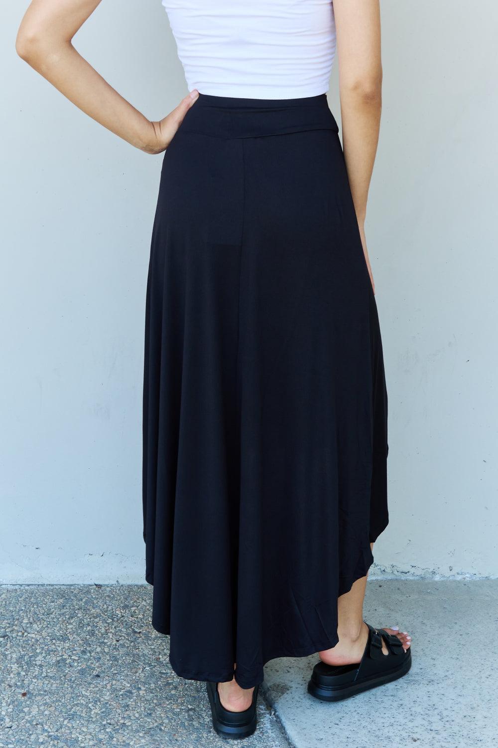 Ninexis First Choice High Waisted Flare Maxi Skirt in Black Carauana Store