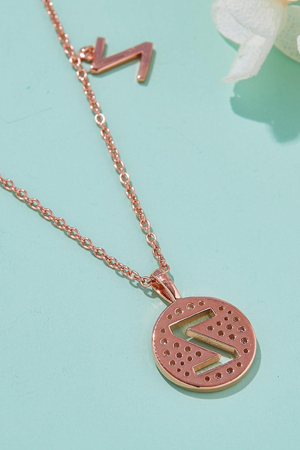 Moissanite U to Z Pendant Necklace Carauana Store
