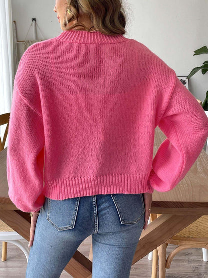 Pearl Open Front Long Sleeve Cardigan Carauana Store
