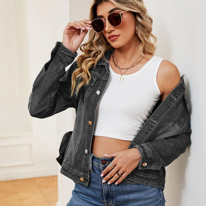 Washed Denim Jacket Carauana Store