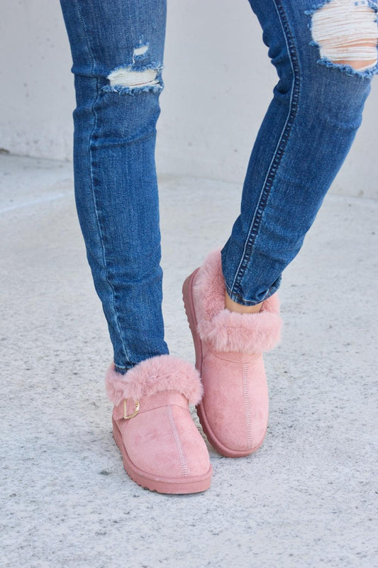 Forever Link Furry Chunky Thermal Ankle Boots Carauana Store