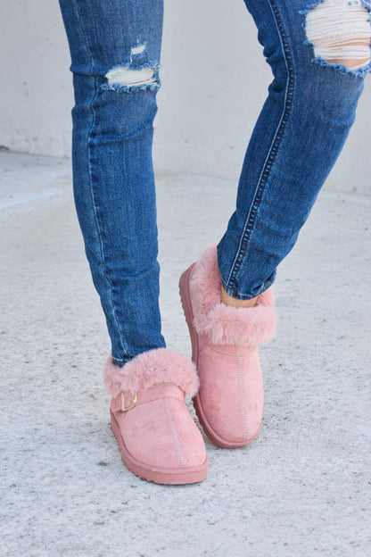 Forever Link Furry Chunky Thermal Ankle Boots Carauana Store