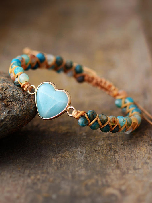 Heart Shape Beaded Bracelet Carauana Store