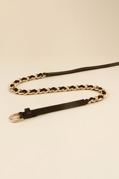 PU Chain Skinny Belt Carauana Store