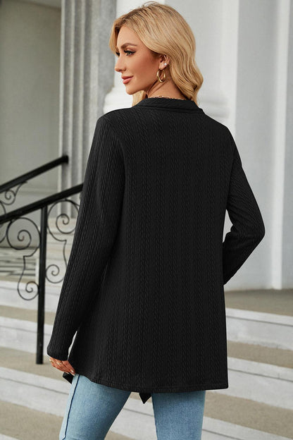 Open Front Long Sleeve Cardigan Carauana Store